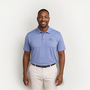 Pebble Beach Blue Golf Polo Shirt Men's Size Large Dry Luxe Performance
